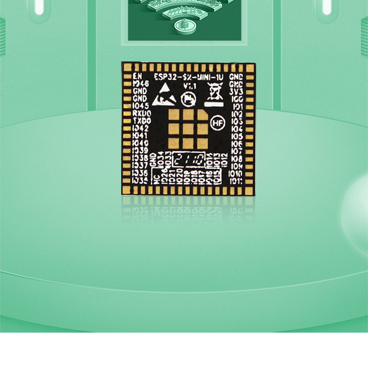 上海樂鑫官網ESP32-MINI-1U-H4 無線藍牙wifi模塊廠家spi顯示屏方案